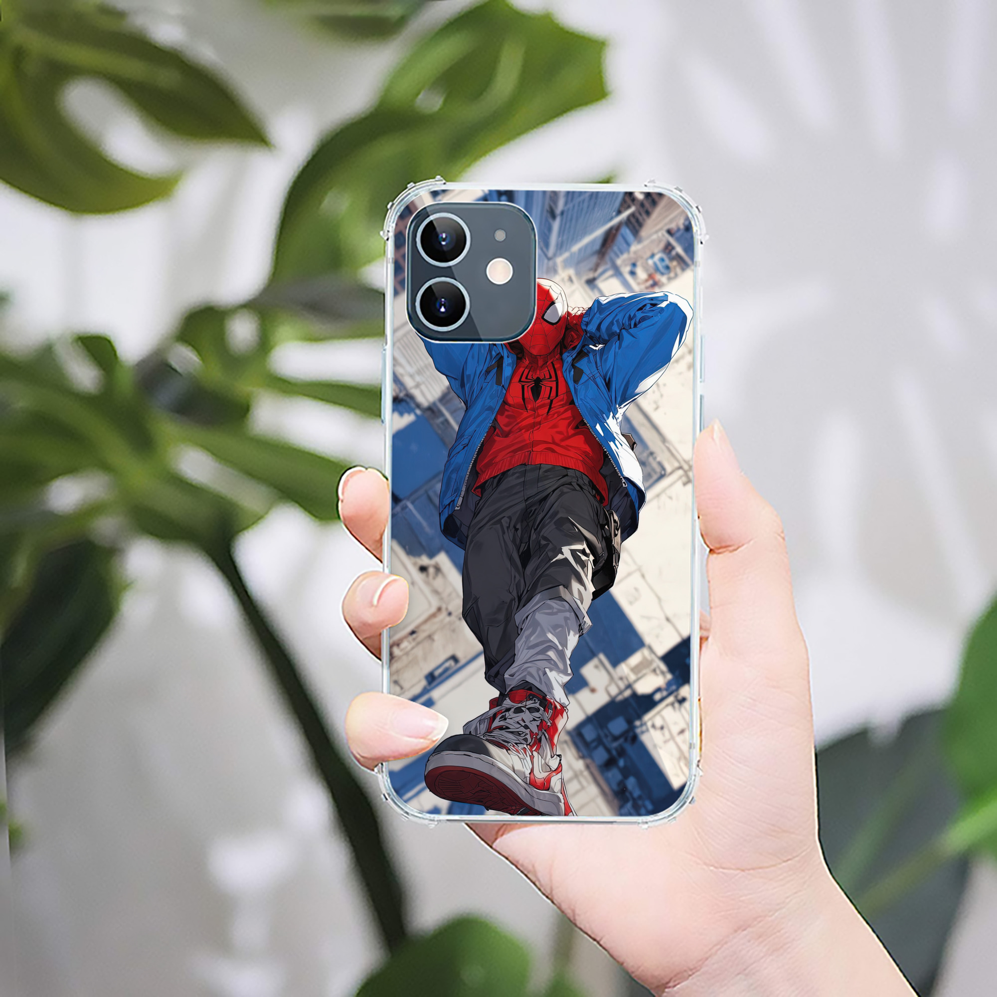 （画像用） Spider Man スパイダーマン 【iPhone 12シリーズ対応】透明スマホケース（クリアソフトケース）